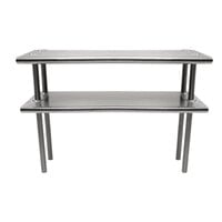 Advance Tabco CDS-18-72 Stainless Steel Double Deck Overshelf - 72 inch x 18 inch x 30 inch