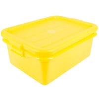 Vollrath 1505-C08 Traex® Color-Mate Yellow 20 inch x 15 inch x 7 inch Food Storage Drain Box Set with Recessed Lid