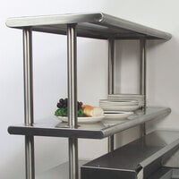 Advance Tabco CDS-18-60 Stainless Steel Double Deck Overshelf - 60 inch x 18 inch x 30 inch