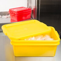 Vollrath 1507-C08 20 inch x 15 inch x 7 inch Traex® Color-Mate Yellow Polypropylene Food Storage Combo Set with Standard Lid