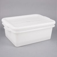 Vollrath 1507-C05 20 inch x 15 inch x 7 inch Traex® Color-Mate White Polypropylene Food Storage Combo Set with Standard Lid