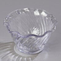 Carlisle 453207 Clear Polycarbonate 5.4 oz. Tulip Berry Dish - 24/Case