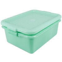 Vollrath 1505-C19 Traex® Color-Mate Green 20 inch x 15 inch x 7 inch Food Storage Drain Box Set with Recessed Lid