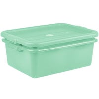 Vollrath 1507-C19 20 inch x 15 inch x 7 inch Traex® Color-Mate Green Polypropylene Food Storage Combo Set with Standard Lid