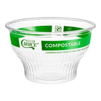 EcoChoice 8 oz. Compostable Clear PLA Dessert Cup - 500/Case