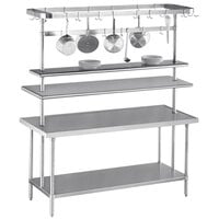 Advance Tabco SCT-60 Smart Fabrication 60 inch Middle Mount Stainless Steel Pot Rack / Utensil Rack