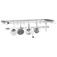 Advance Tabco SCT-144 Smart Fabrication 144 inch Middle Mount Stainless Steel Pot Rack / Utensil Rack
