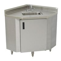 Advance Tabco SHK-2441 Stainless Steel Corner Sink Cabinet - 24 inch Width