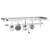 Advance Tabco SCT-108 Smart Fabrication 108 inch Middle Mount Stainless Steel Pot Rack / Utensil Rack