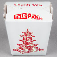 Fold-Pak 32MWPAGODM 32 oz. Pagoda Chinese / Asian Microwavable Paper Take-Out Container - 450/Case