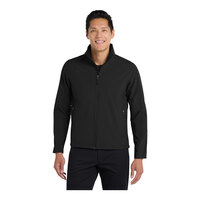 Port Authority J317 Unisex Customizable Black Core Soft Shell Jacket