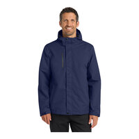 Port Authority J331 Unisex Customizable True Navy All-Conditions Parka Jacket - Medium