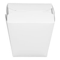 Fold-Pak 26MWHITEM 26 oz. White Microwavable Paper Take-Out Container - 450/Case