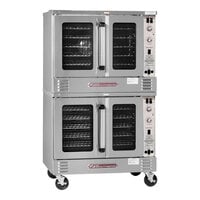 Southbend PCG100S/SD Platinum Series 5-Shelf Double Deck Full Size Standard Liquid Propane Convection Oven - 100,000 BTU