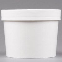 Huhtamaki 71843 White 12 oz. Poly Paper Food Cup with Vented Paper Lid - 250/Case