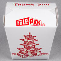 Fold-Pak 16MWPAGODM 16 oz. Pagoda Chinese / Asian Microwavable Paper Take-Out Container - 450/Case