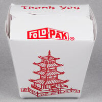 Fold-Pak 08MWPAGODM 8 oz. Pagoda Chinese / Asian Microwavable Paper Take-Out Container - 450/Case