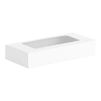 Baker's Lane 12 1/2" x 5 1/2" x 2 1/4" White Auto-Popup Window Cookie / Bakery Box - 200/Case
