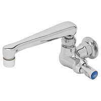 T&S B-0216-177F Single Wall Mount Temperature Faucet with 6 inch Swing Cast Spout and Lever Handle