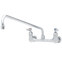 T&S B-0230-EE Wall Mounted Pantry Faucet with 8 inch Adjustable Centers, 18 inch Swing Nozzle, and EE Connections