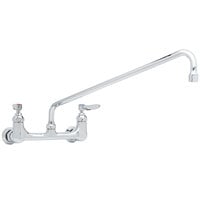 T&S B-0230-EE Wall Mounted Pantry Faucet with 8 inch Adjustable Centers, 18 inch Swing Nozzle, and EE Connections