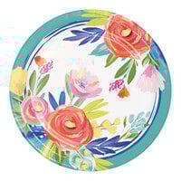 Creative Converting 9" Round Fragrant Floral Paper Plate - 96/Case