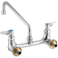 T&S B-0230-EE-061X Wall Mounted Pantry Faucet with 8 inch Centers, 10 inch Swing Nozzle, Eterna Cartridges, and EE Connections