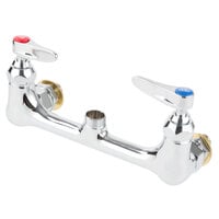 T&S B-0230-CCLN Wall Mounted Pantry Faucet Base with 8 inch Centers, Swivel Outlet, Eterna Cartridges, and CC Connections