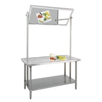 Advance Tabco VSS-DT-366 Stainless Steel Demo Table with Mirror - 72 inch