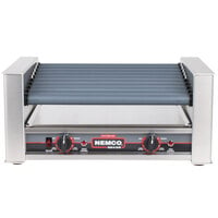 Nemco 8027SX-SLT Slanted Hot Dog Roller Grill with GripsIt Non-Stick Coating - 27 Hot Dog Capacity, 220V