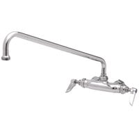 T&S B-0235-CC Wall Mounted Pantry Faucet with 3 3/8 inch Centers, 18 inch Swing Nozzle, Eterna Cartridges, and CC Connections