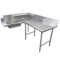 Advance Tabco DTS-K30-48 4' Spec Line Stainless Steel Soil L-Shape Dishtable - Right Table