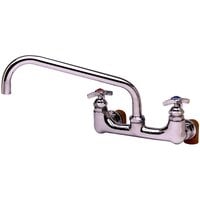 T&S B-0290-0427 Wall Mount Kettle and Pot Sink Mixing Faucet with 8 inch Adjustable Centers, 12 inch Big Flo Swing Nozzle, 00LL Street Elbows, and B-0427 Supply Kits