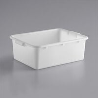 Choice 20 inch x 15 inch x 7 inch White Polypropylene Bus Tub / Food Storage Box
