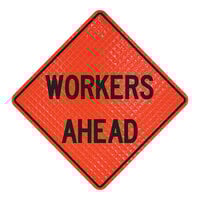 Cortina QuadraFlex 48" x 48" Superbright Reflective "Workers Ahead" Roll-Up Sign 07-800-4042-L