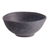 Acopa Cavern 24 oz. Dark Gray Round Melamine Bowl - 12/Case