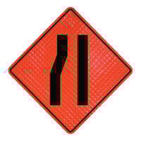 Cortina QuadraFlex 48" x 48" Superbright Reflective Roll-Up Sign with Merge Right Symbol 07-800-4043-L