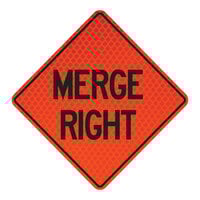 Cortina QuadraFlex 48" x 48" Diamond-Grade "Merge Right" Roll-Up Sign 07-800-4118-L