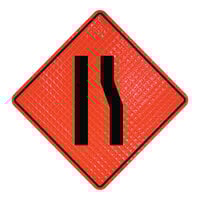 Cortina QuadraFlex 48" x 48" Superbright Reflective Roll-Up Sign with Merge Left Symbol 07-800-4045-L