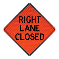 Cortina QuadraFlex 48" x 48" Diamond-Grade "Right Lane Closed" Roll-Up Sign 07-800-4054-L