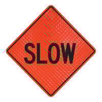Cortina QuadraFlex 48" x 48" Superbright Reflective "Slow" Roll-Up Sign 07-800-4039-L