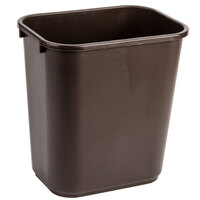 Continental 2818BN 28 Qt. / 7 Gallon Brown Rectangular Wastebasket / Trash Can