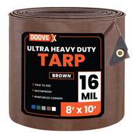Doovex 8' x 10' Brown Ultra Heavy-Duty Weatherproof 16 Mil Polyethylene Tarp DVX-T16BR810