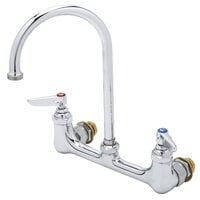 T&S B-0331-CC Wall Mounted Faucet with 8 inch Centers, 5 11/16 inch Swivel Gooseneck, Eterna Cartridges, and CC Connections