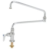 T&S B-0319 Single Hole Deck Mount Single Pantry Mixing Faucet with Single Supply and 24 inch Double Joint Nozzle