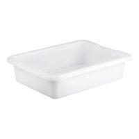 Rubbermaid® FG334992WHT 20" x 15" x 5" White High-Density Polyethylene Bus Tub / Food Storage Box