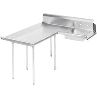 Advance Tabco DTS-D60-48 4' Super Saver Stainless Steel Dishlanding Soil L-Shape Dishtable - Left Table