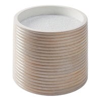 American Metalcraft 11" x 7 3/4" Round Sun-Bleached Wood Juice Dispenser Base JBASES11