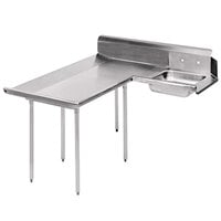 Advance Tabco DTS-D30-48 4' Spec Line Stainless Steel Dishlanding Soil L-Shape Dishtable - Left Table