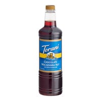 Torani Sugar-Free Chocolate Macadamia Nut Flavoring Syrup Plastic Bottle 1 Liter